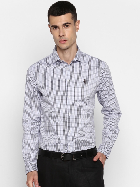 

Red Tape Men Blue Regular Fit Checked Formal Shirt