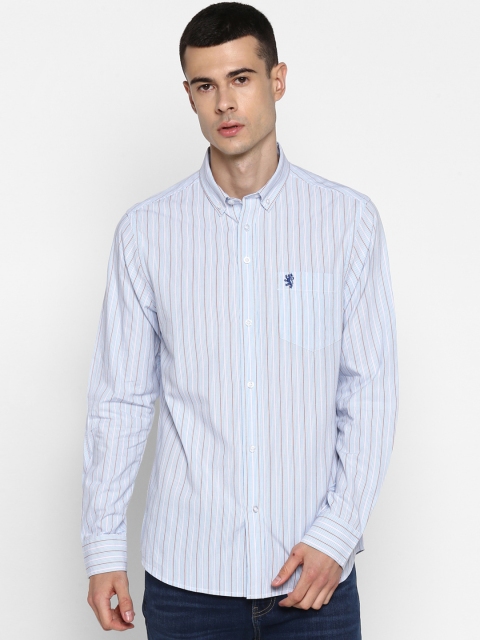 

Red Tape Men Blue & Pink Regular Fit Striped Casual Shirt