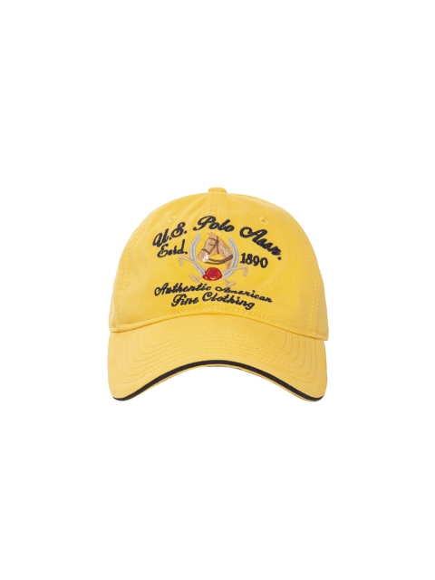

U.S. Polo Assn. Men Yellow & Black Embroidered Baseball Cap