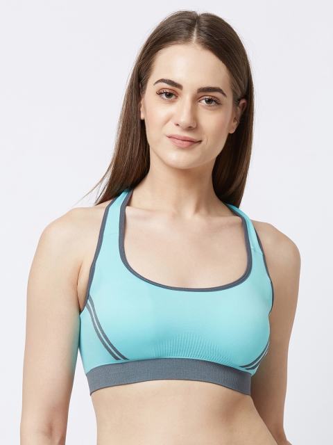 

FashionRack Blue Solid Non-Wired Lightly Padded Sports Bra