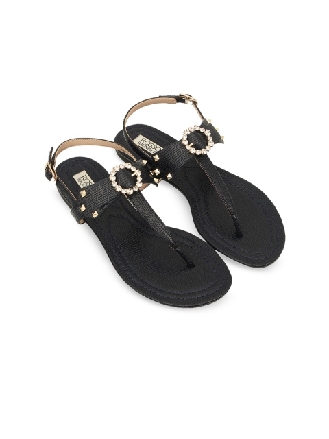

ROSSO BRUNELLO Women Navy Blue Textured Sandals