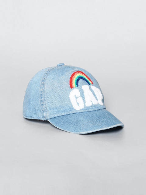 

GAP Girls Blue Embroidered Rainbow Denim Baseball Cap
