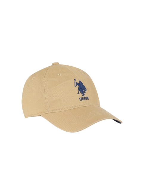 

U.S. Polo Assn. Kids Boys Beige & Navy Blue Solid Baseball Cap