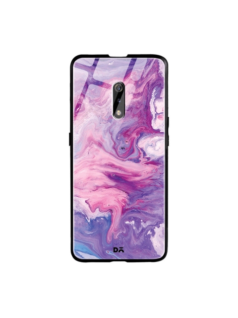 

DailyObjects Pink & Purple Marble Unicorn Oppo Realme X Glass Case