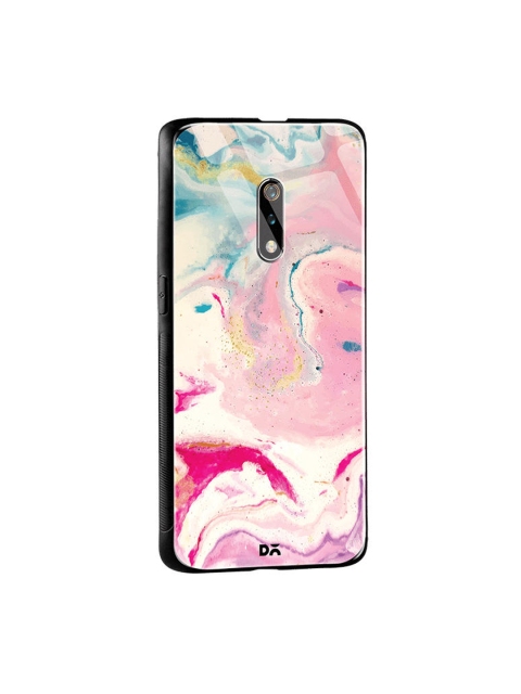 

DailyObjects Pink & Blue Shades Of Marble Oppo Realme X Glass Case