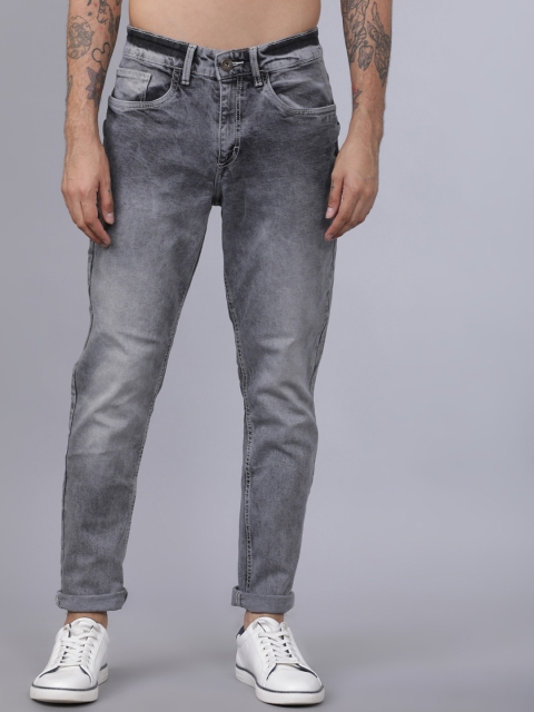 

Horsefly Men Grey Tapered Fit Mid-Rise Clean Look Stretchable Jeans