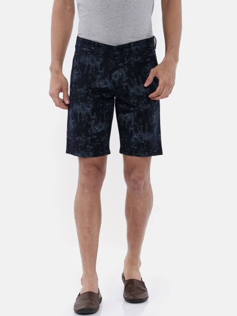 

Bushirt Men Blue Printed Regular Fit Chino Shorts