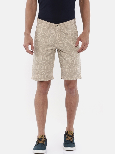 

Bushirt Men Cream-Coloured Printed Regular Fit Chino Shorts