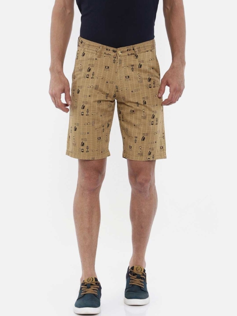 

Bushirt Men Beige Printed Regular Fit Regular Shorts