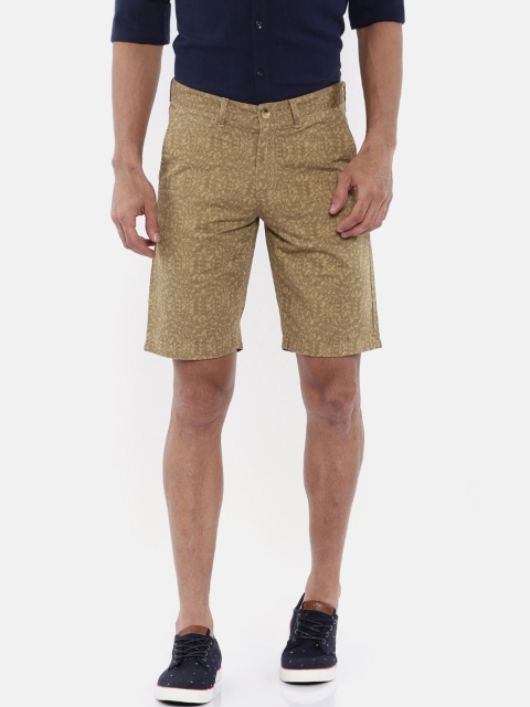 

Bushirt Men Beige Printed Regular Fit Regular Shorts
