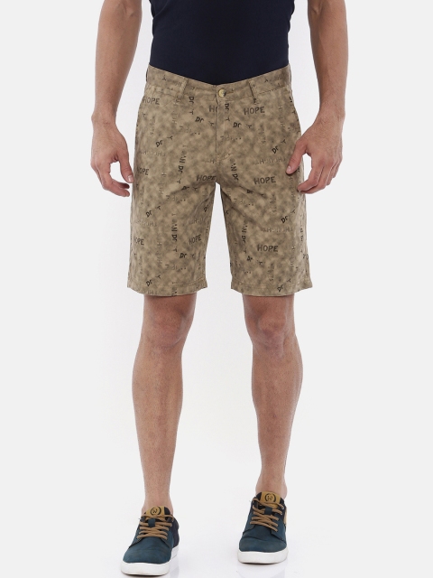 

Bushirt Men Beige Printed Regular Fit Regular Shorts