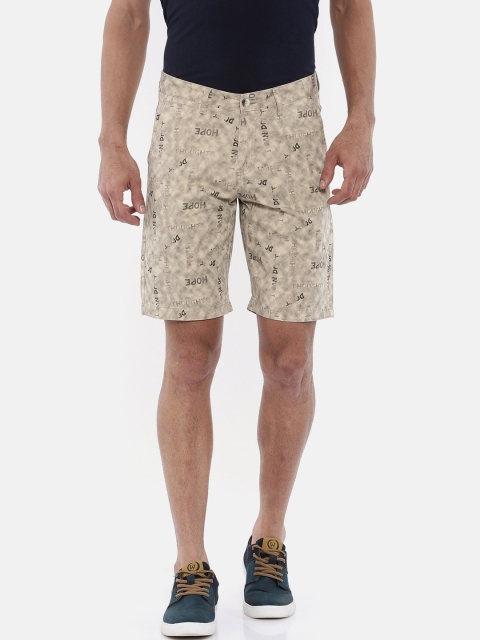 

Bushirt Men Cream-Coloured Printed Regular Fit Chino Shorts