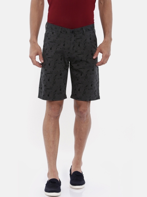 

Bushirt Men Grey Printed Regular Fit Regular Shorts