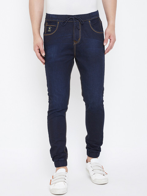 

American Archer Men Blue Jogger Low-Rise Clean Look Stretchable Jeans