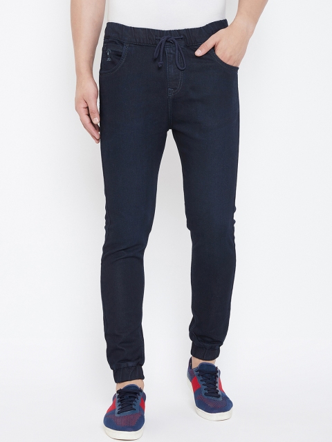

American Archer Men Blue Smart Jogger Low-Rise Clean Look Stretchable Jeans
