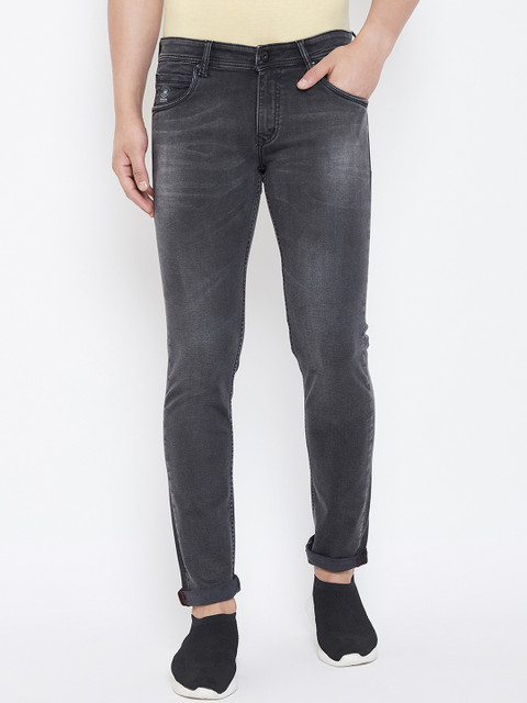 

American Archer Men Grey Smart Skinny Fit Low-Rise Clean Look Stretchable Jeans