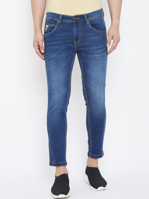 

American Archer Men Blue Smart Tapered Fit Low-Rise Clean Look Stretchable Jeans