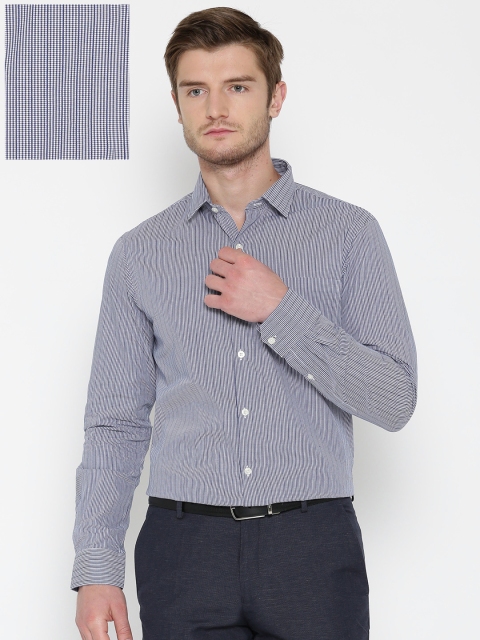 

Arrow Men Blue Slim Fit Checked Formal Shirt