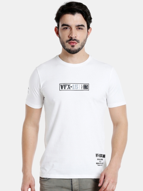 

Rex Straut Jeans Men White Printed Round Neck T-shirt