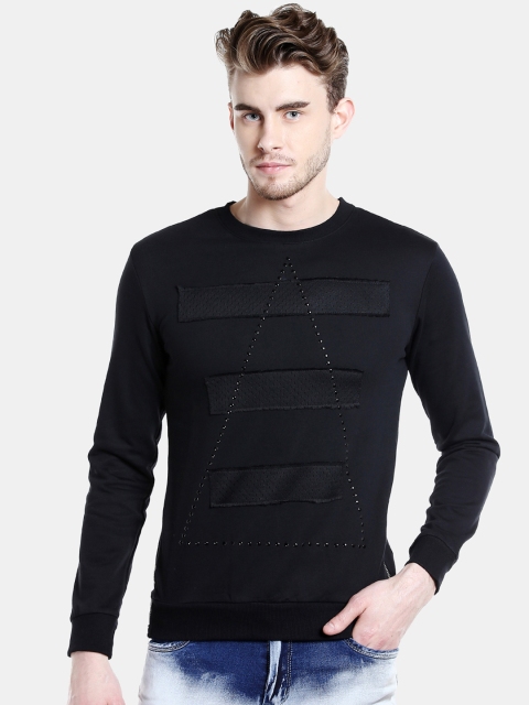 

Rex Straut Jeans Men Black Solid Sweatshirt