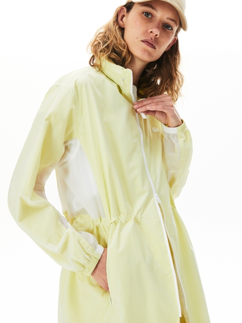 

Lacoste Women Green Solid Water Resistant Duster Jacket