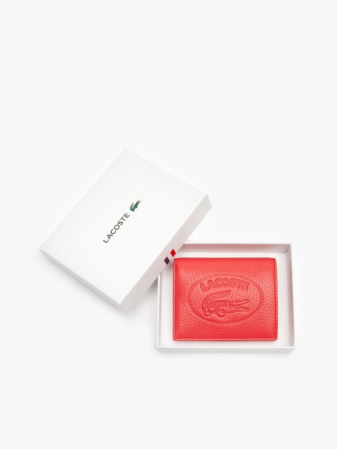 

Lacoste Women Red Solid Two Fold Leather Wallet