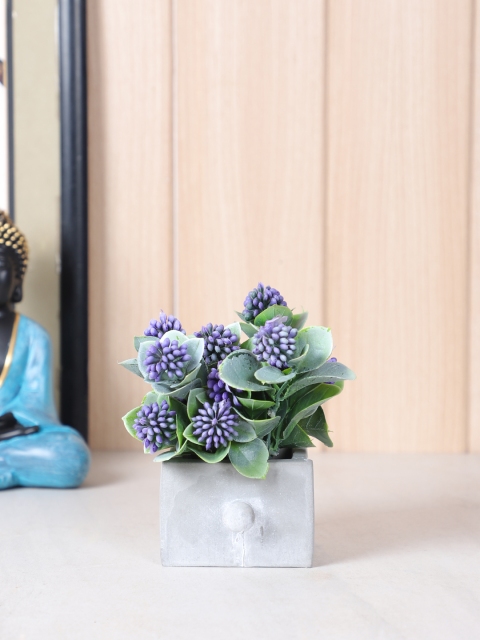 

TAYHAA Green & Purple Verdant & Colourful Indoor Decorative Artificial Plant