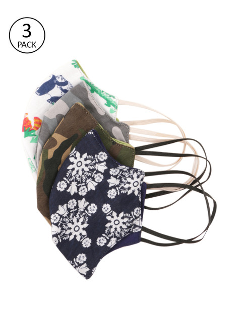 

Carlton London Kids Pack of 4 Reusable 3 Ply Fashion Masks, Multi