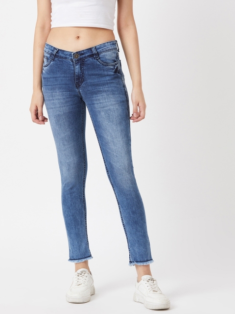 

The Dry State Women Blue Slim Fit Mid-Rise Clean Look Jeans