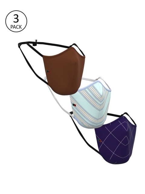 

Peter England Men Pack of 3 Assorted 3-Ply Reusable Adjustable Outdoor Masks