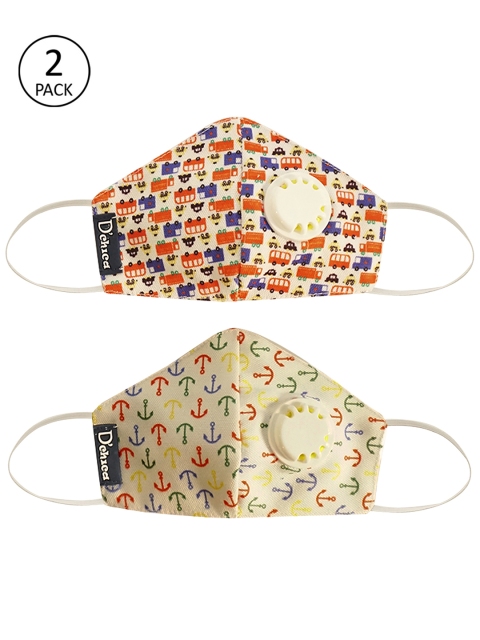 

DChica Kids 2 Pcs 2-Ply Respiratory Valve Masks, Multi