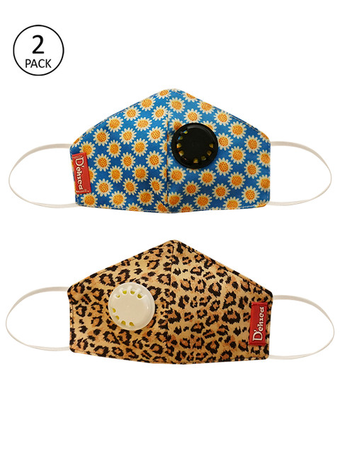 

DChica Girls Pack of 2 Reusable 2 Ply Valved Outdoor Masks, Brown