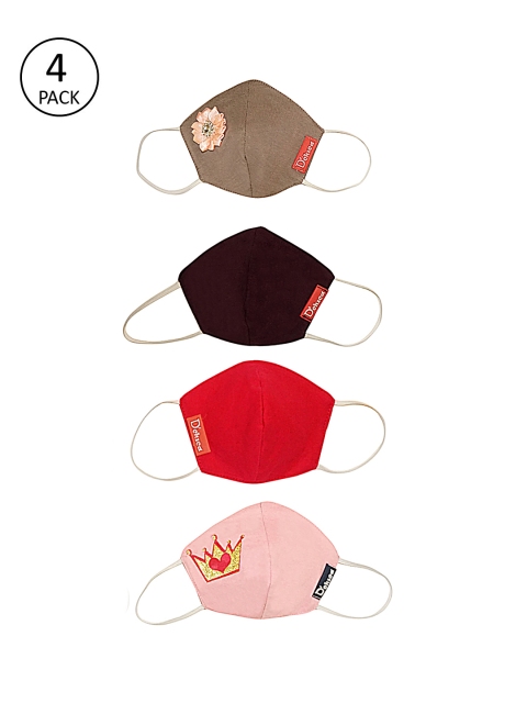 

DChica Kids 4 Pcs Assorted 2-Ply Cloth Masks, Multi