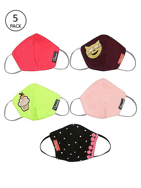 

DChica Kids Assorted Pack of 5 2-Ply Reusable Outdoor Masks