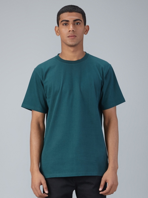 

Bhaane Unisex Green Solid Round Neck T-shirt