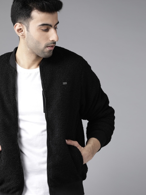 

Roadster Men Black Solid Bomber