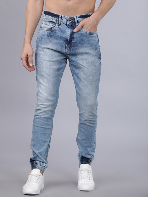 

Horsefly Men Blue Slim Fit Mid-Rise Clean Look Stretchable Jogger Jeans