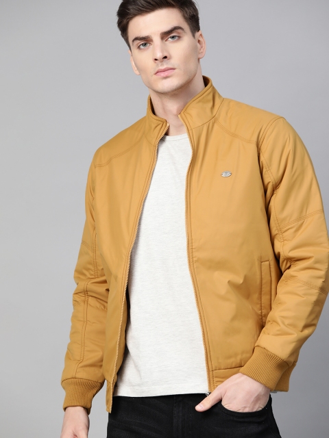 

Roadster Men Mustard Yellow Solid Bomber Jacket