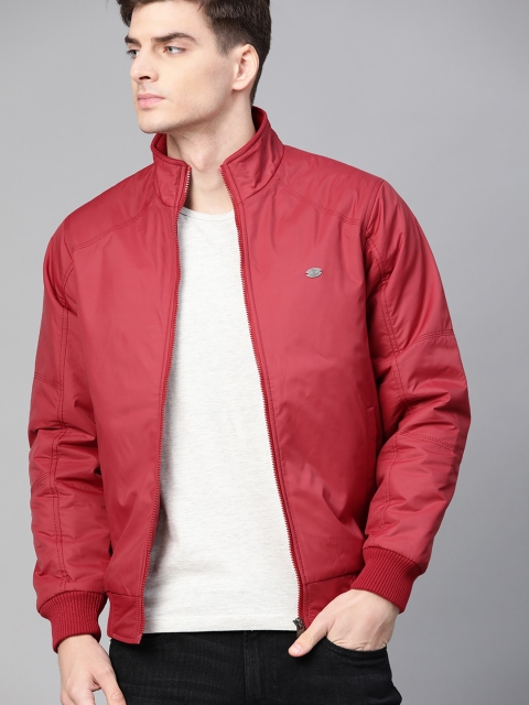 

Roadster Men Red Solid Bomber Jacket