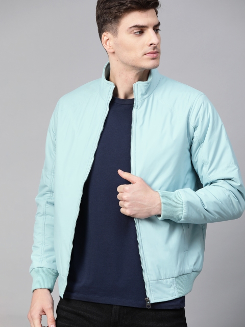 

Roadster Men Blue Solid Bomber Jacket