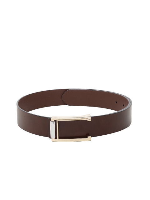 

Carlton London Men Brown Solid Leather Belt