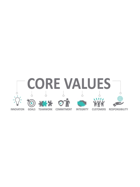 

rawpockets Grey & Sea Green Core Values Office Quotes Wall Stickers