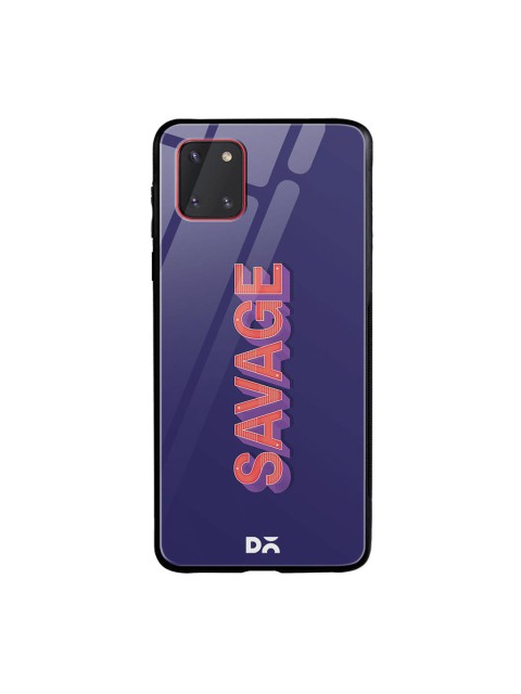 

DailyObjects Navy Blue & Orange A Savage Samsung Galaxy Note 10 Lite Glass Case
