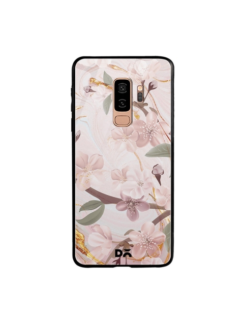 

DailyObjects Pink & Green Marble Flowers Samsung Galaxy S9 Plus Glass Case