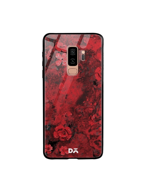 

DailyObjects Red & Black Marble Flowers Samsung Galaxy S9 Plus Glass Case