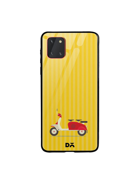 

DailyObjects Yellow & Red 3 To Go Scooter Striped Samsung Galaxy Note 10 Lite Glass Case