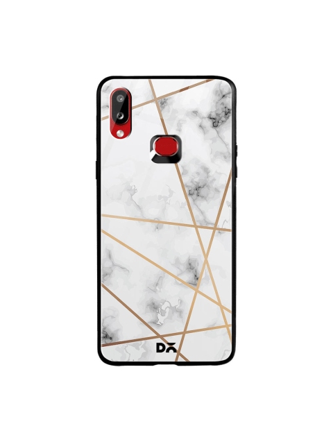 

DailyObjects Grey & White Marble Lines Samsung Galaxy A10S Glass Case