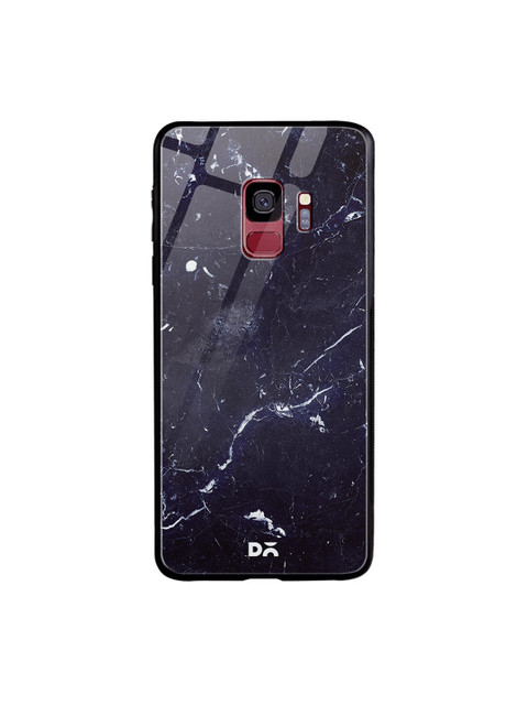 

DailyObjects Green & White Constellation Dots Samsung Galaxy S9 Glass Case, Navy blue