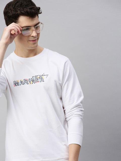 

Mast & Harbour Men White Printed Sweatshirt