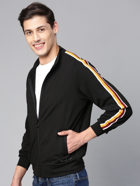 

Mast & Harbour Men Black Solid Bomber Jacket